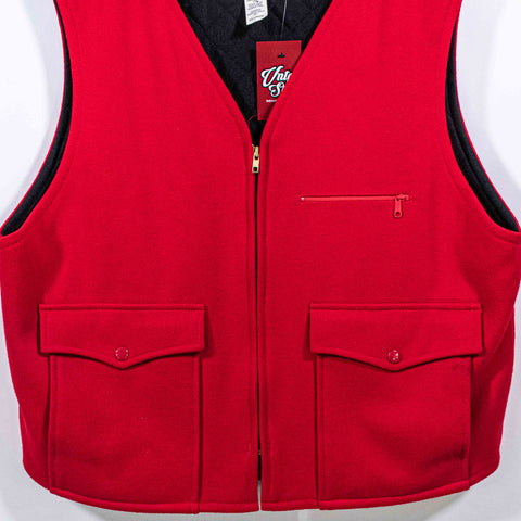Johnson Woolen Mills Wool Zip Vest Made in USA
