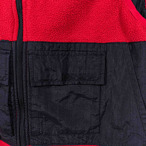 Banana Republic Fleece Nylon Zip Vest