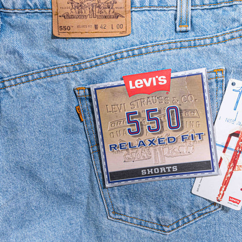 Levis 550 Relaxed Fit Shorts Orange Tab