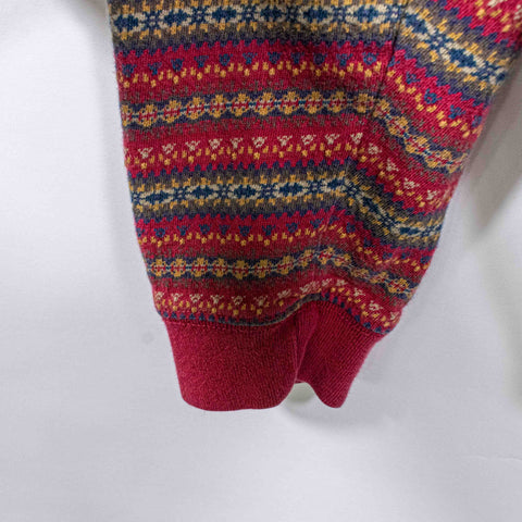 GAP Striped Tribal Print Henley Long Sleeve T-Shirt