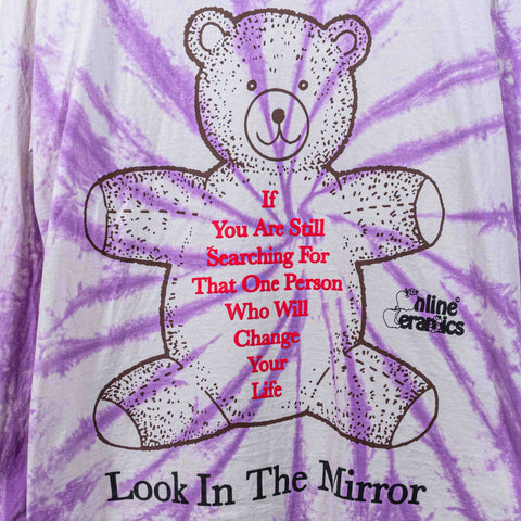 Online Ceramics Bear Look In The Mirror Long Sleeve T-Shirt Tie Dye