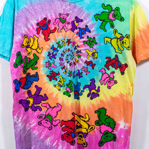 Grateful Dead Spiral Dancing Bears Liquid Blue T-Shirt