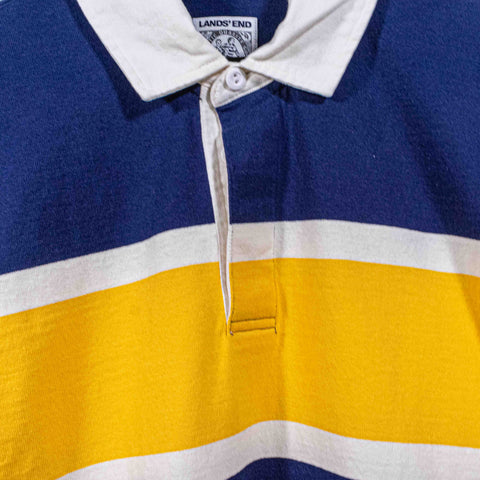 Lands' End Striped Long Sleeve Rugby Shirt