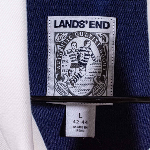 Lands' End Striped Long Sleeve Rugby Shirt