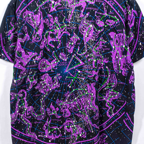 Walt Disney World Liquid Blue Constellations Zodiac All Over Print T-Shirt