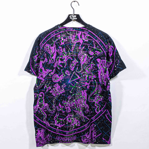 Walt Disney World Liquid Blue Constellations Zodiac All Over Print T-Shirt