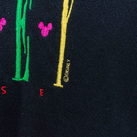 Mickey Mouse Rainbow Spell Out Sweatshirt Embroidered