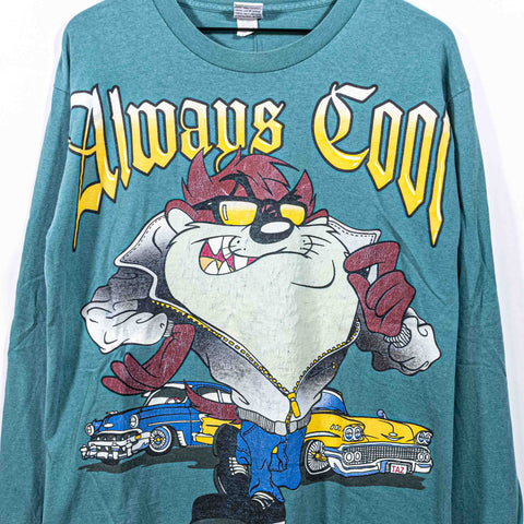Looney Tunes Taz Always Cool Long Sleeve T-Shirt Lowrider Car