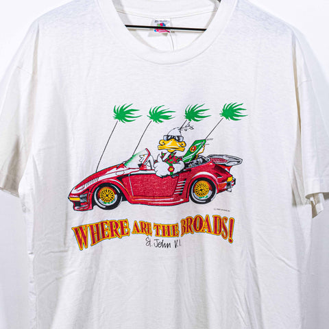 1988 Where The Broads At Duck Convertible Car T-Shirt