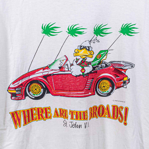1988 Where The Broads At Duck Convertible Car T-Shirt