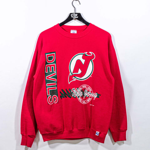 New Jersey Devils NHL Logo 7 Big Print Sweatshirt