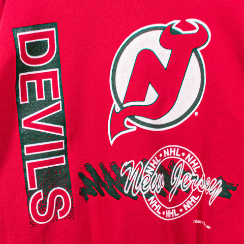 New Jersey Devils NHL Logo 7 Big Print Sweatshirt