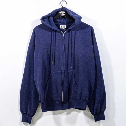 LEE Blank Zip Hoodie Sweatshirt Made in USA