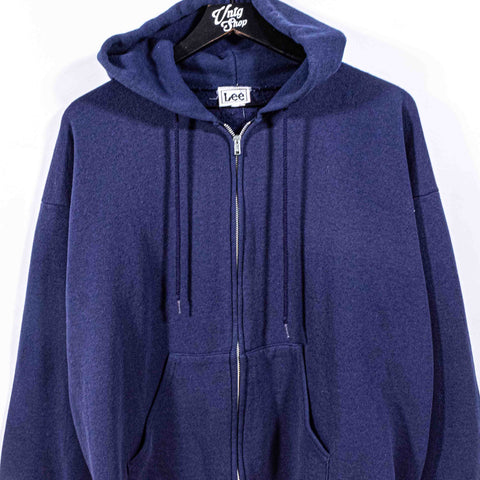 LEE Blank Zip Hoodie Sweatshirt Made in USA