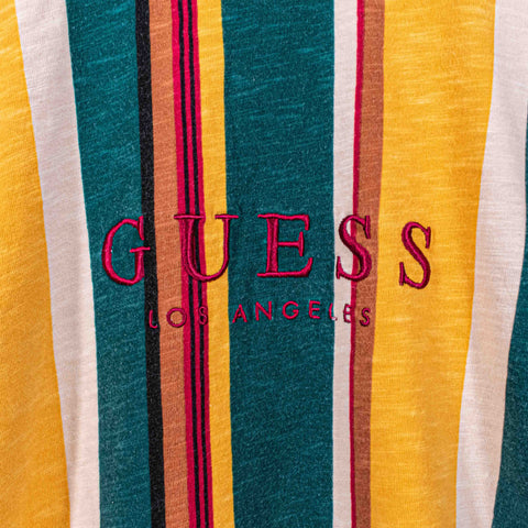 Guess Originals Striped Spell Out Long Sleeve T-Shirt