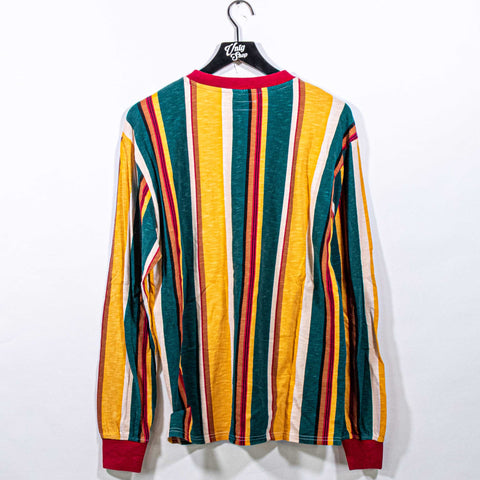 Guess Originals Striped Spell Out Long Sleeve T-Shirt