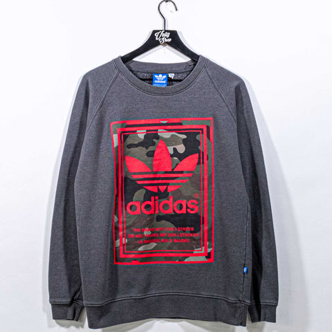 Adidas Trefoil Logo Camo Sun Faded Raglan Sweatshirt