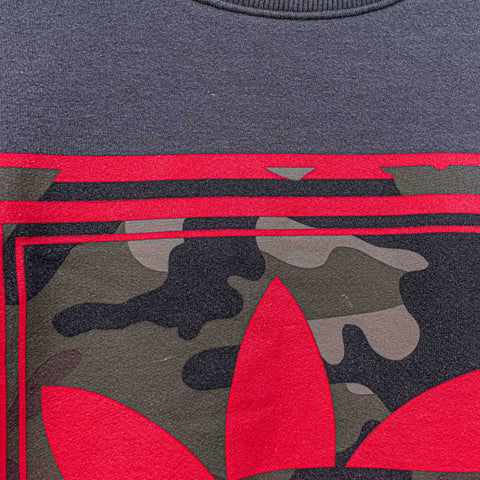 Adidas Trefoil Logo Camo Sun Faded Raglan Sweatshirt