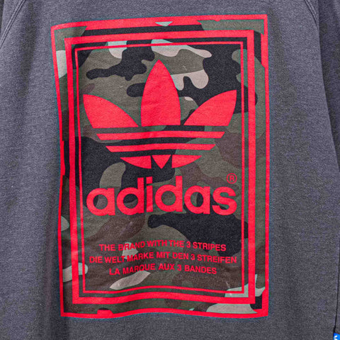 Adidas Trefoil Logo Camo Sun Faded Raglan Sweatshirt
