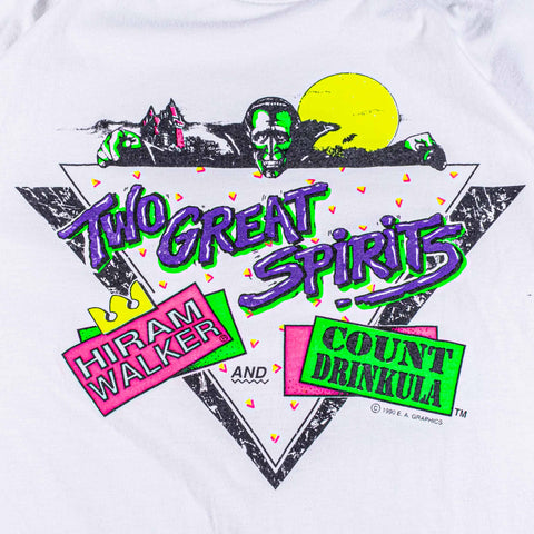 Hiram Walker Count Drinkula T-Shirt Halloween Two Great Spirits