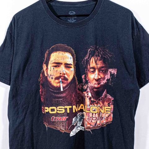 Post Malone 21 Savage 2019 Tour T-Shirt Distressed