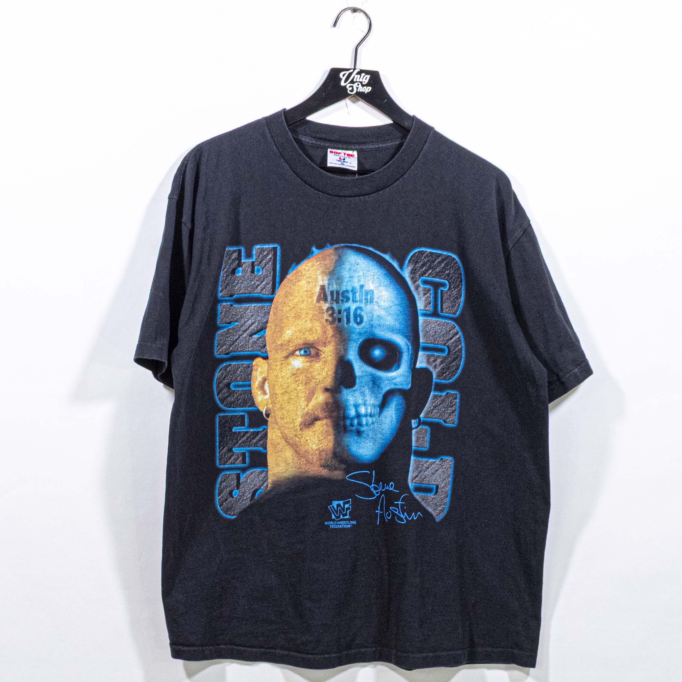 Stone Cold Steve Austin 3:16 Half Skull T-Shirt WWF– VNTG Shop