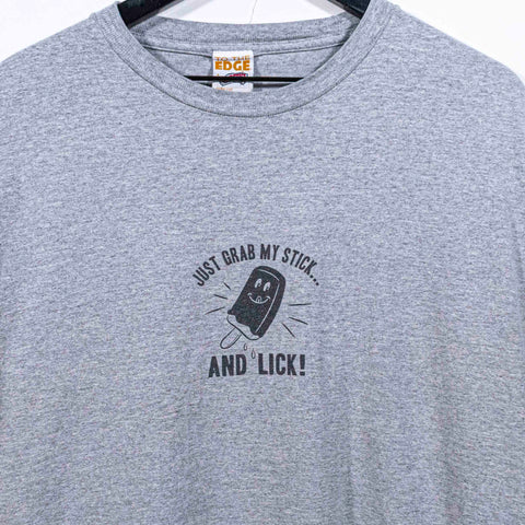 Just Grab My Stick & Lick T-Shirt Funny Joke