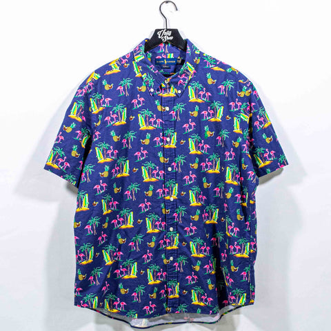 Polo Ralph Lauren Flamingo Palm Tree Hawaiian Shirt