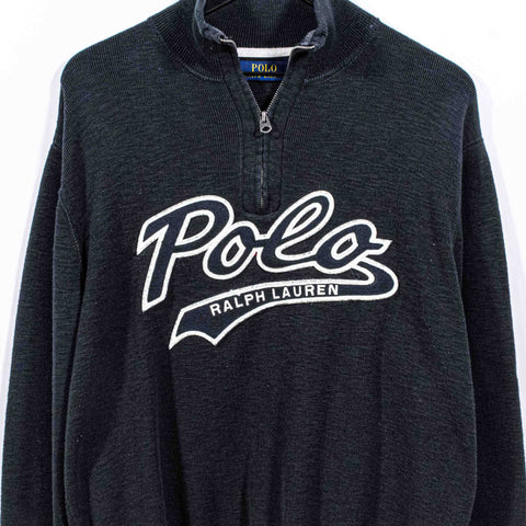 Polo Ralph Lauren Varsity Script Knit 1/4 Zip Pullover Sweater