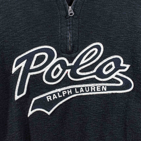 Polo Ralph Lauren Varsity Script Knit 1/4 Zip Pullover Sweater