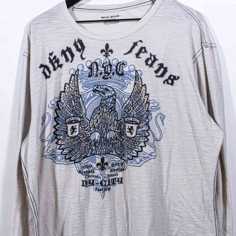 DKNY Jeans NY City Long Sleeve T-Shirt Mall Cyber Goth