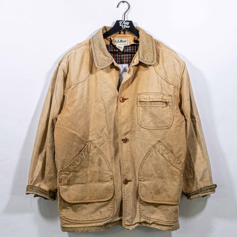LL Bean Chore Barn Jacket Coat Distressed Sun Faded