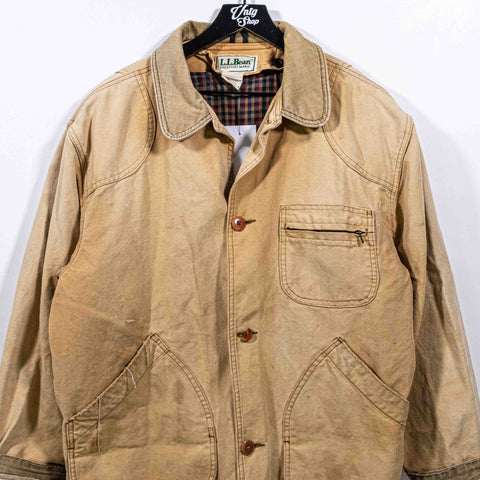 LL Bean Chore Barn Jacket Coat Distressed Sun Faded