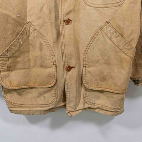 LL Bean Chore Barn Jacket Coat Distressed Sun Faded