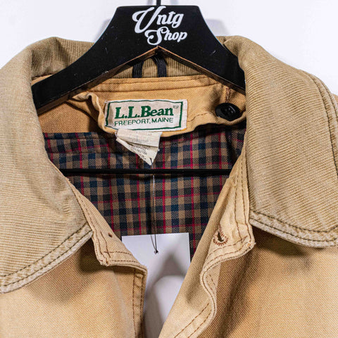 LL Bean Chore Barn Jacket Coat Distressed Sun Faded