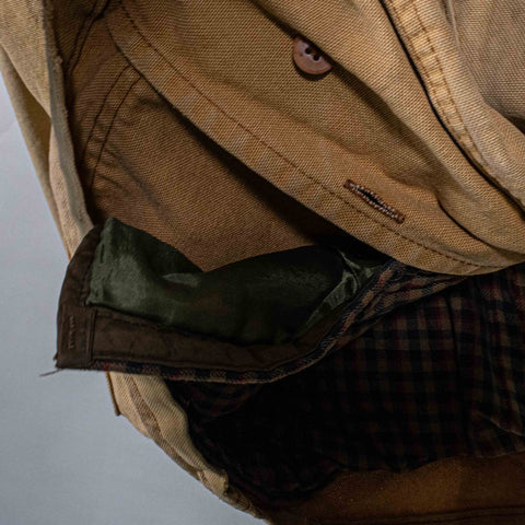 LL Bean Chore Barn Jacket Coat Distressed Sun Faded