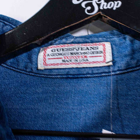 Guess Jeans Spell Out Denim Work Shirt