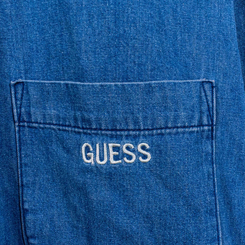 Guess Jeans Spell Out Denim Work Shirt