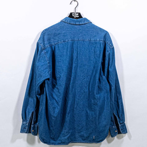 Guess Jeans Spell Out Denim Work Shirt