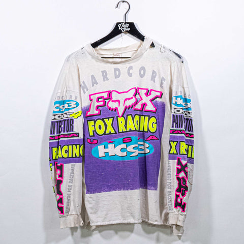Hardcore Fox Racing USA HC 93 T-Shirt Long Sleeve Thrashed Distressed
