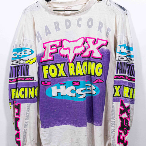 Hardcore Fox Racing USA HC 93 T-Shirt Long Sleeve Thrashed Distressed