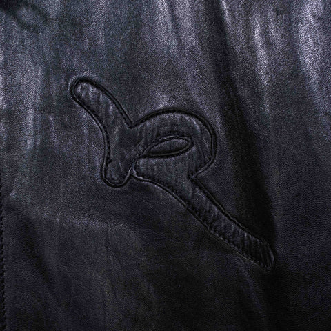 Rocawear Logo Leather Bomber Jacket