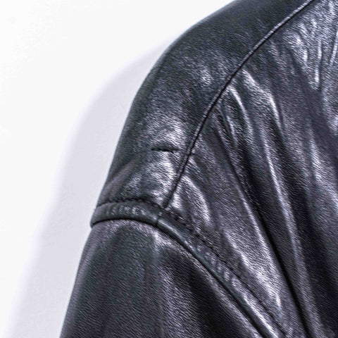 Rocawear Logo Leather Bomber Jacket