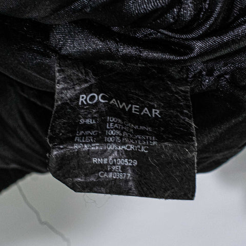 Rocawear Logo Leather Bomber Jacket