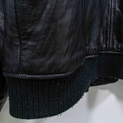 Rocawear Logo Leather Bomber Jacket