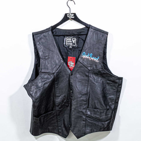 Leather Biker Vest Bad Seed Nature Deer Airbrush