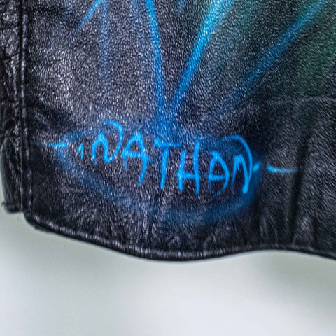 Leather Biker Vest Bad Seed Nature Deer Airbrush