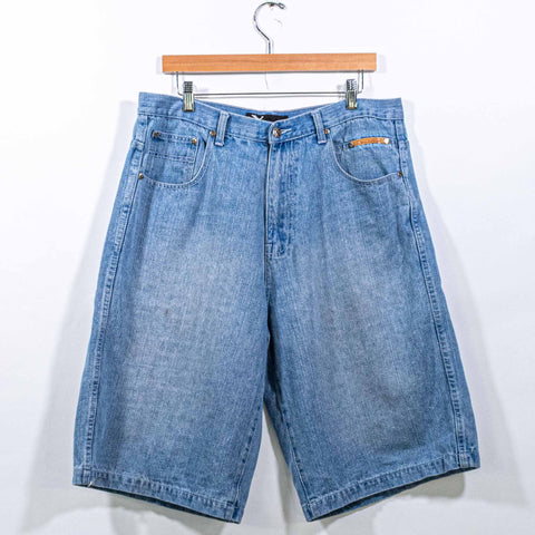 Bedazzle Baggy Hip Hop Jean Shorts Jorts Xers