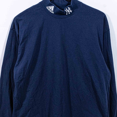 New York Yankees Adidas Mockneck Long Sleeve Shirt MLB Baseball