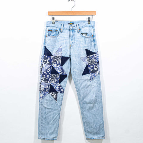 Polo Ralph Lauren Avery Boyfriend Patchwork Jeans